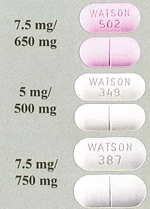 Hydrocodone/Acetaminophen pills